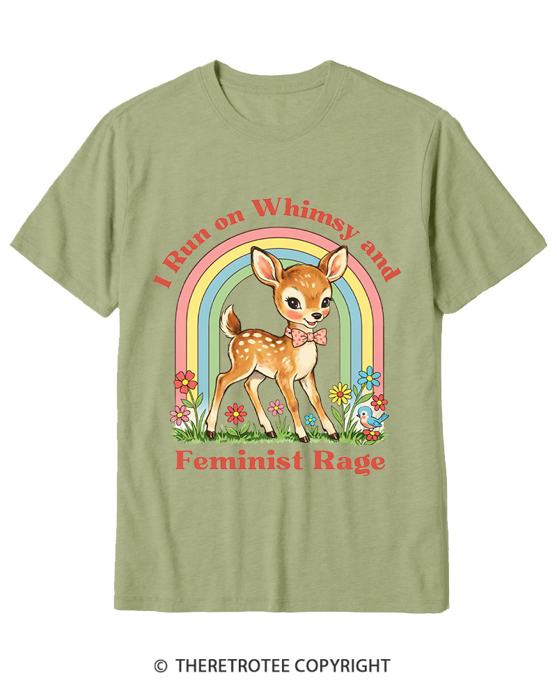 TheRetroTee Whimsy and Feminist Rage 1970s Cotton T-Shirt