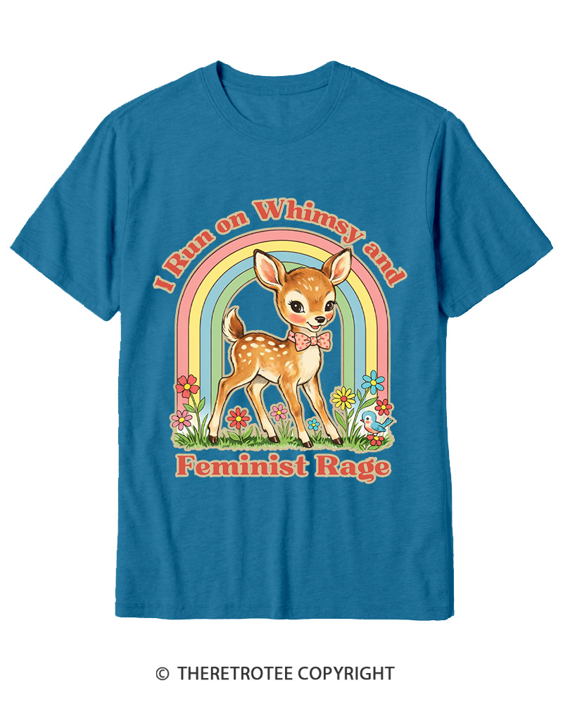 TheRetroTee Whimsy and Feminist Rage 1970s Cotton T-Shirt