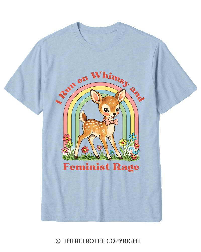 TheRetroTee Whimsy and Feminist Rage 1970s Cotton T-Shirt