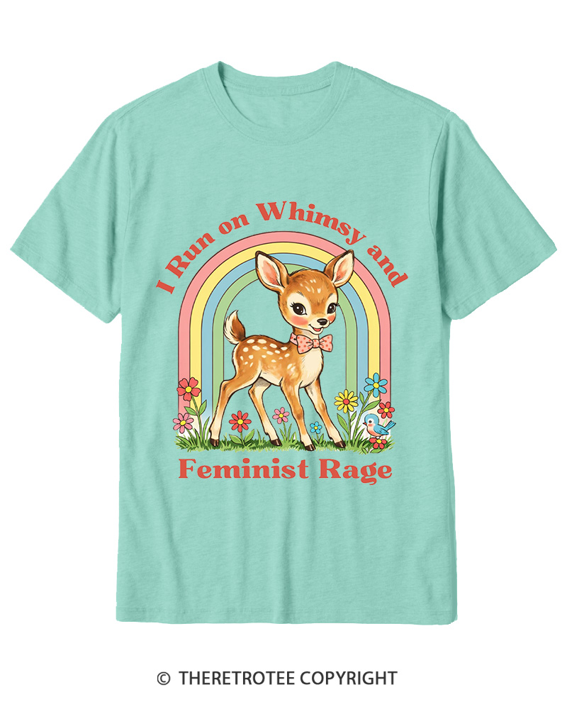 TheRetroTee Whimsy and Feminist Rage 1970s Cotton T-Shirt