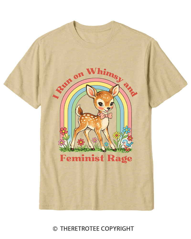 TheRetroTee Whimsy and Feminist Rage 1970s Cotton T-Shirt
