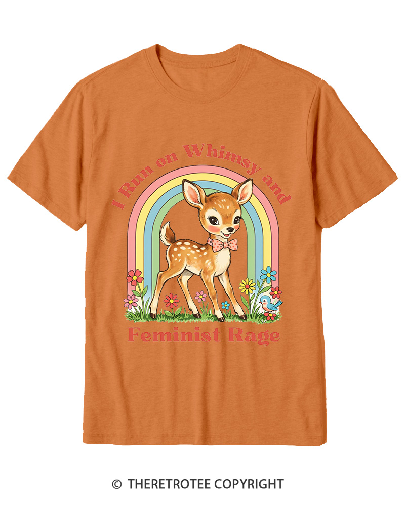 TheRetroTee Whimsy and Feminist Rage 1970s Cotton T-Shirt