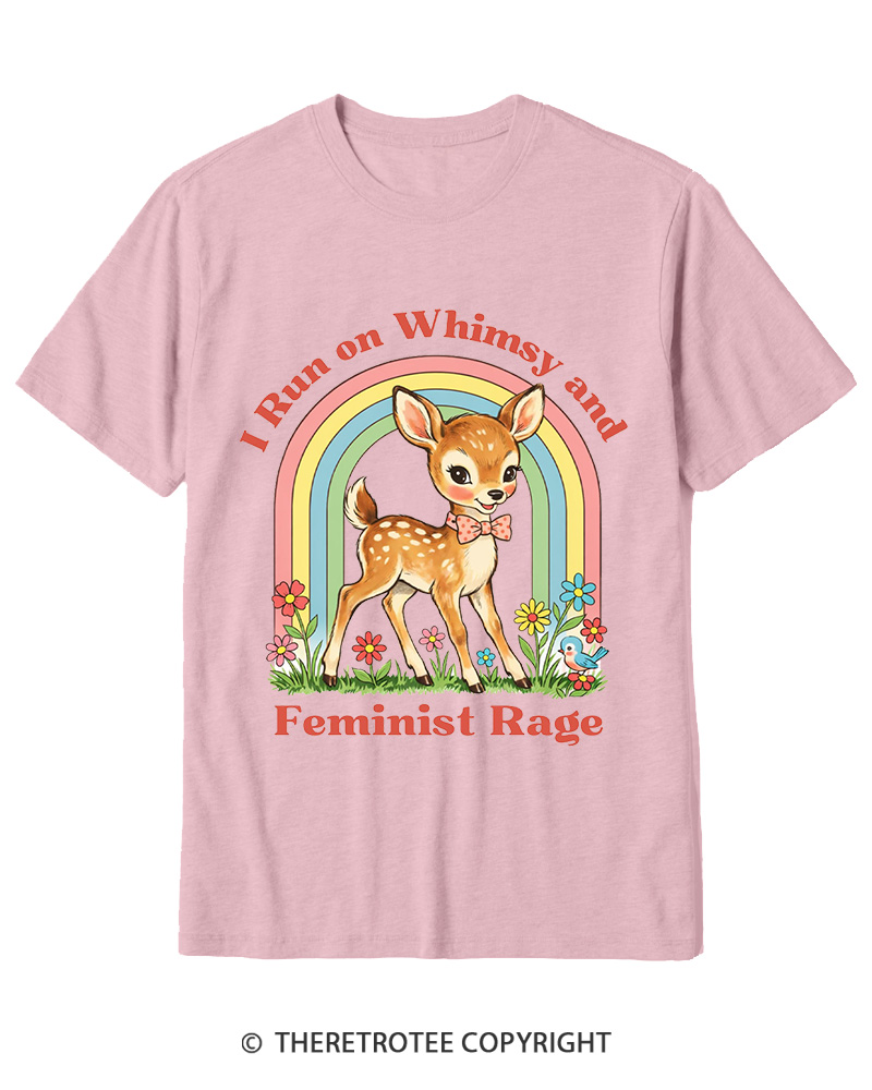 TheRetroTee Whimsy and Feminist Rage 1970s Cotton T-Shirt