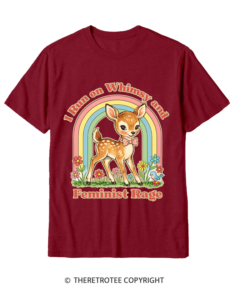 TheRetroTee Whimsy and Feminist Rage 1970s Cotton T-Shirt