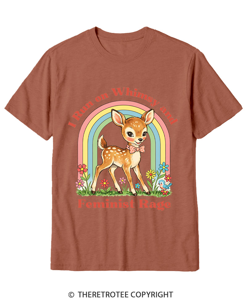 TheRetroTee Whimsy and Feminist Rage 1970s Cotton T-Shirt