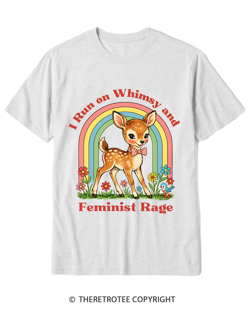 TheRetroTee Whimsy and Feminist Rage 1970s Cotton T-Shirt