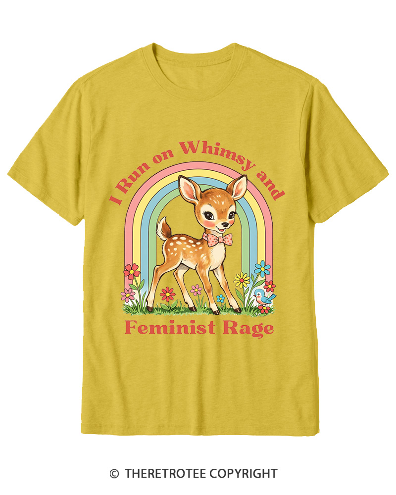 TheRetroTee Whimsy and Feminist Rage 1970s Cotton T-Shirt