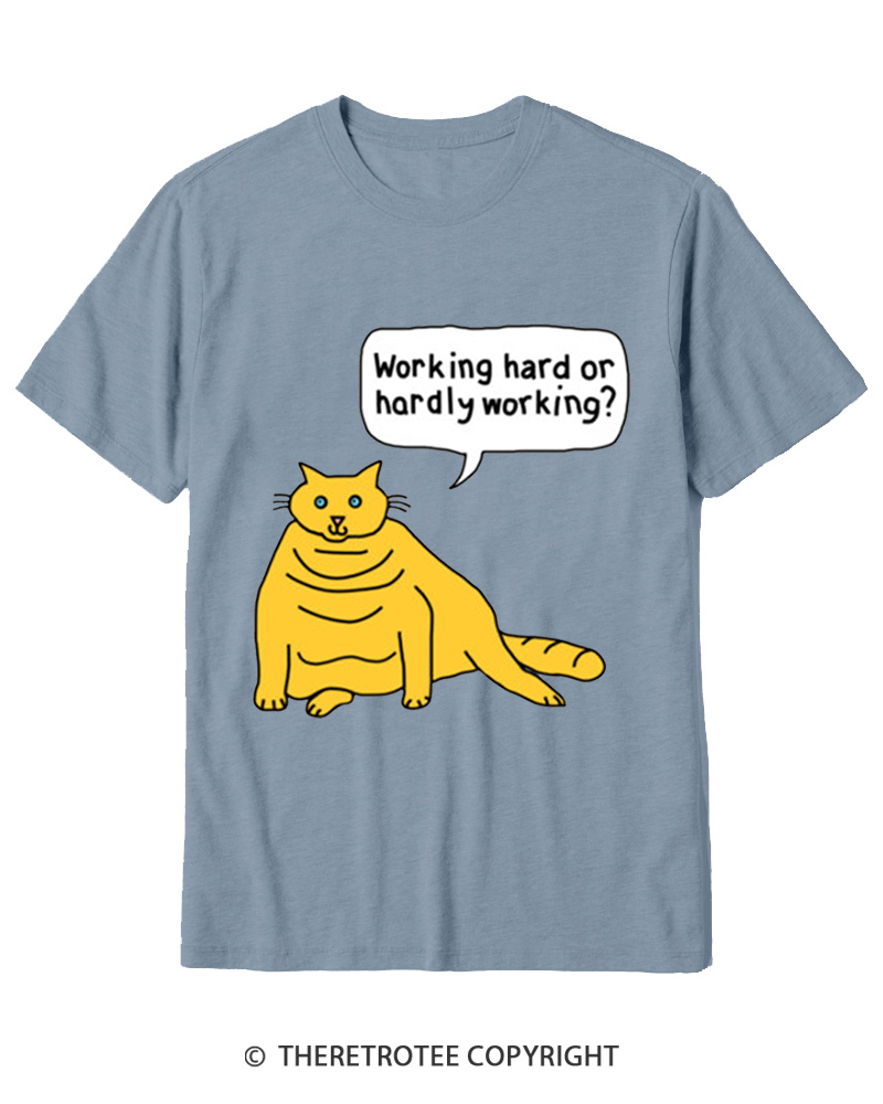 TheRetroTee Working Hard or Hardly Working Cotton T-Shirt