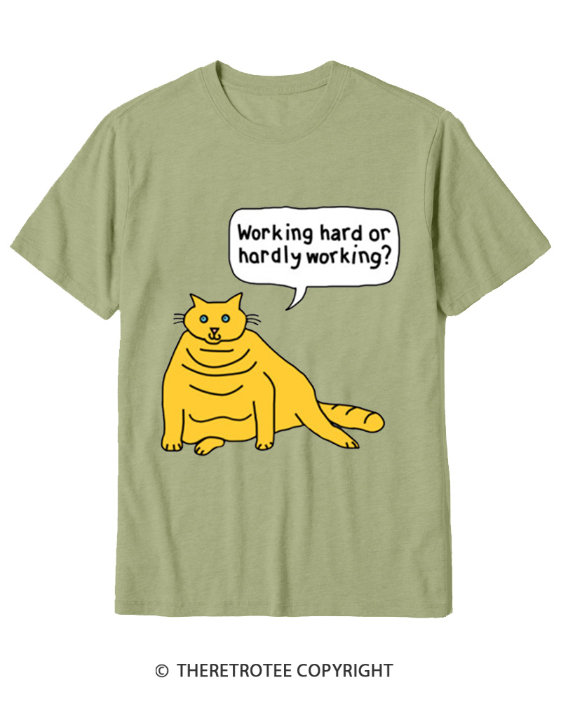 TheRetroTee Working Hard or Hardly Working Cotton T-Shirt