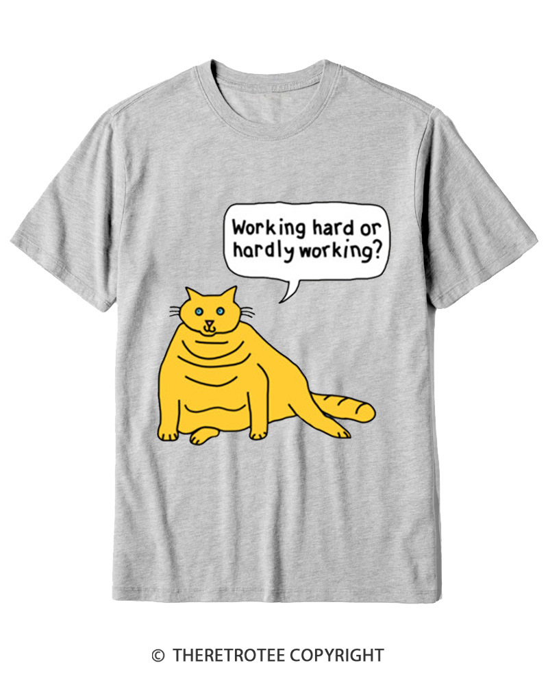 TheRetroTee Working Hard or Hardly Working Cotton T-Shirt