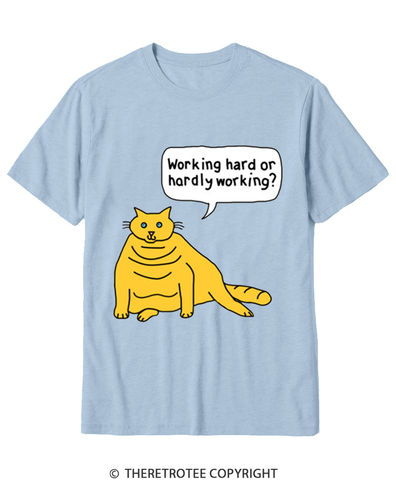 TheRetroTee Working Hard or Hardly Working Cotton T-Shirt