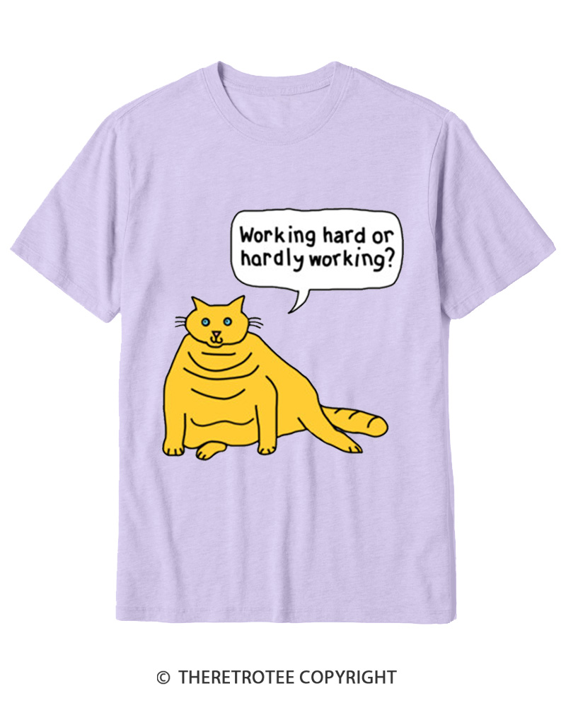 TheRetroTee Working Hard or Hardly Working Cotton T-Shirt