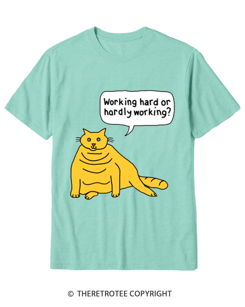 TheRetroTee Working Hard or Hardly Working Cotton T-Shirt