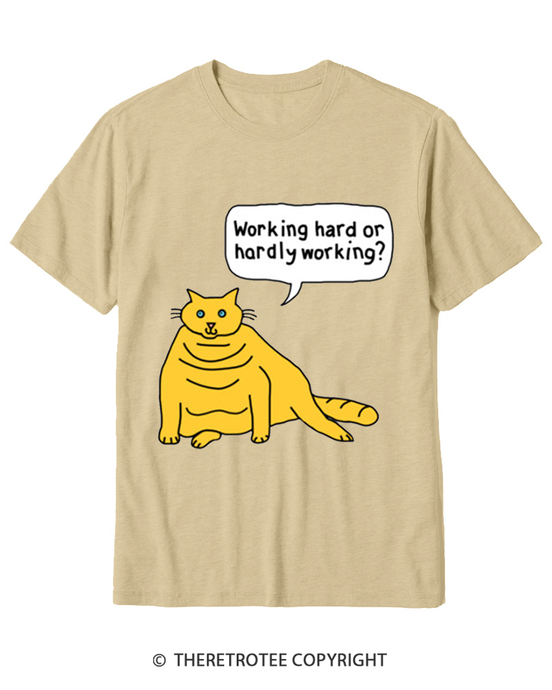 TheRetroTee Working Hard or Hardly Working Cotton T-Shirt