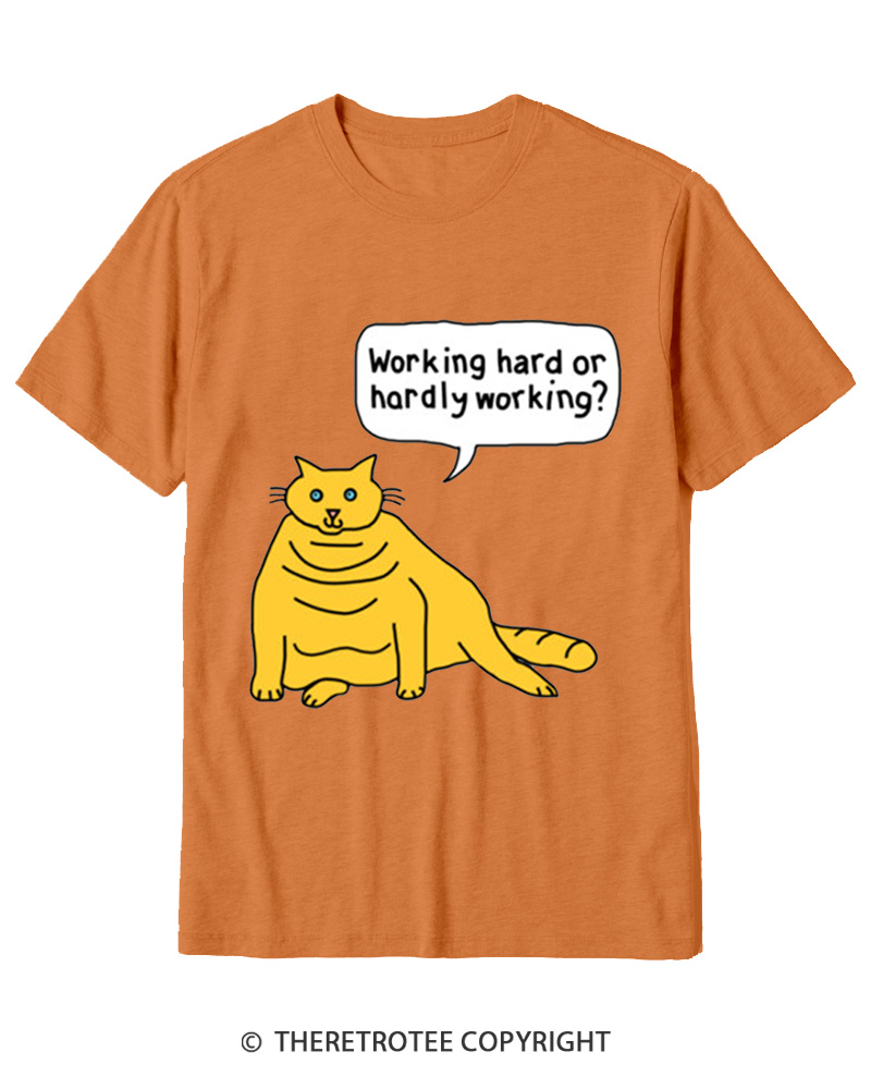 TheRetroTee Working Hard or Hardly Working Cotton T-Shirt