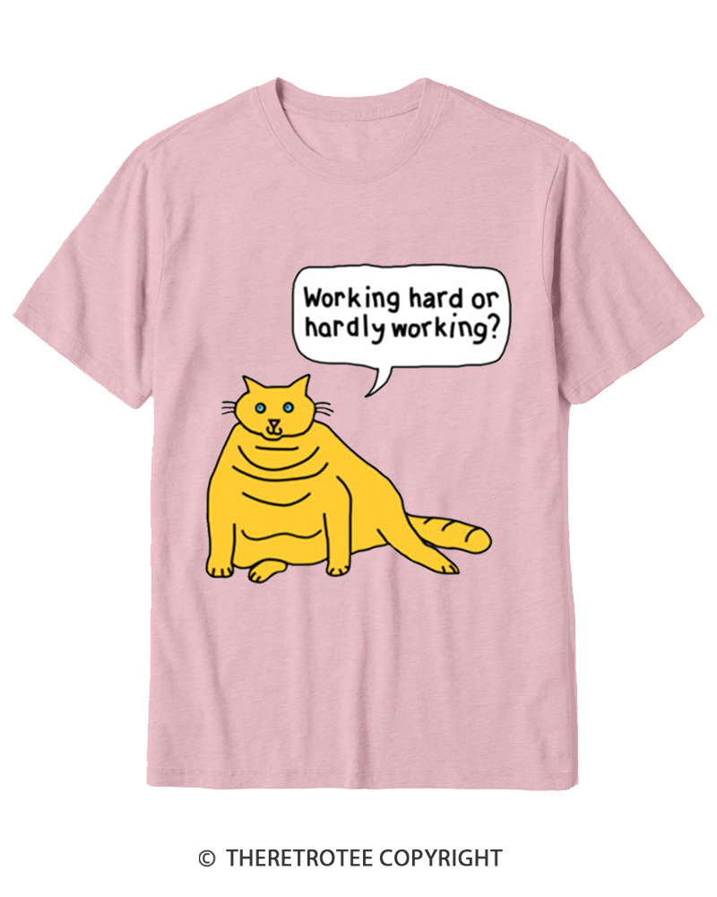 TheRetroTee Working Hard or Hardly Working Cotton T-Shirt