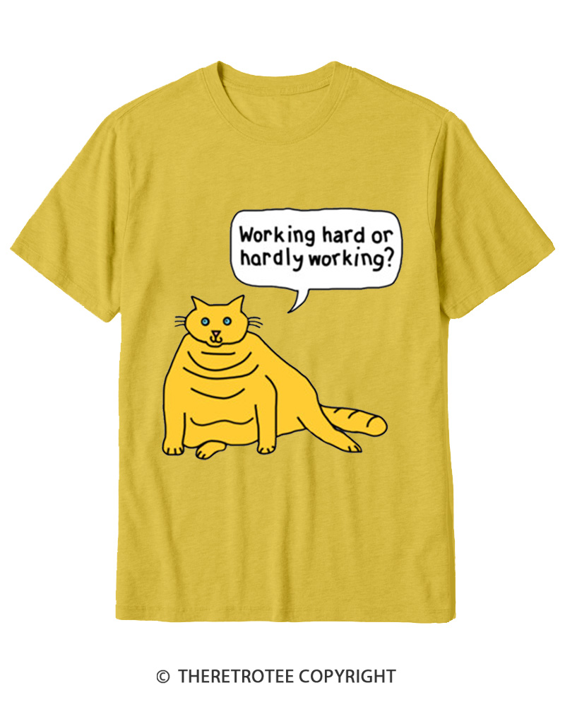 TheRetroTee Working Hard or Hardly Working Cotton T-Shirt