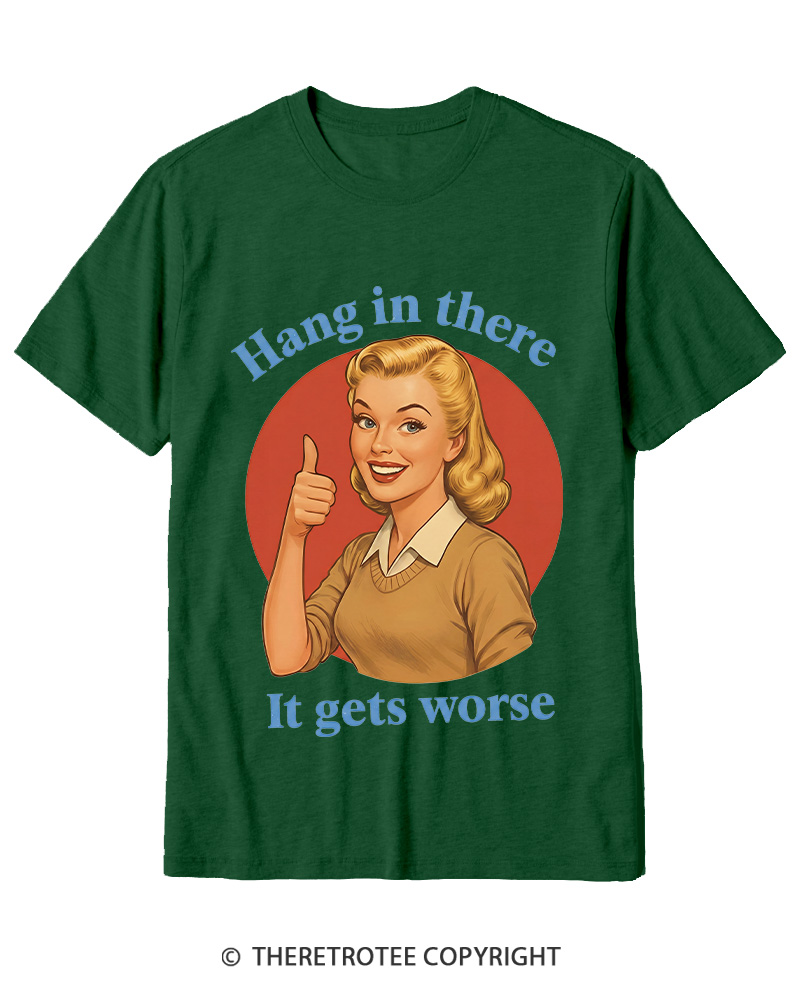 TheRetroTee Funny Motivation 1950s Cotton T-Shirt