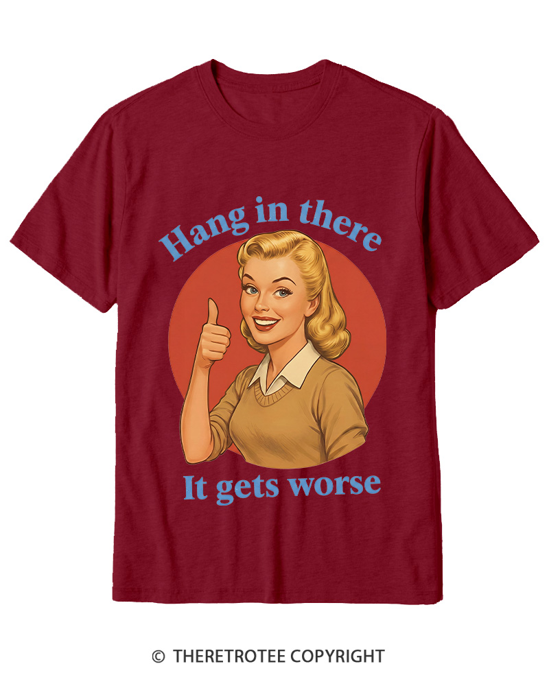 TheRetroTee Funny Motivation 1950s Cotton T-Shirt