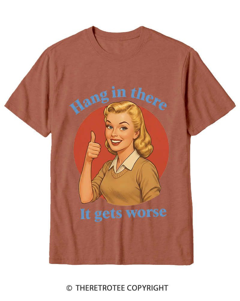 TheRetroTee Funny Motivation 1950s Cotton T-Shirt