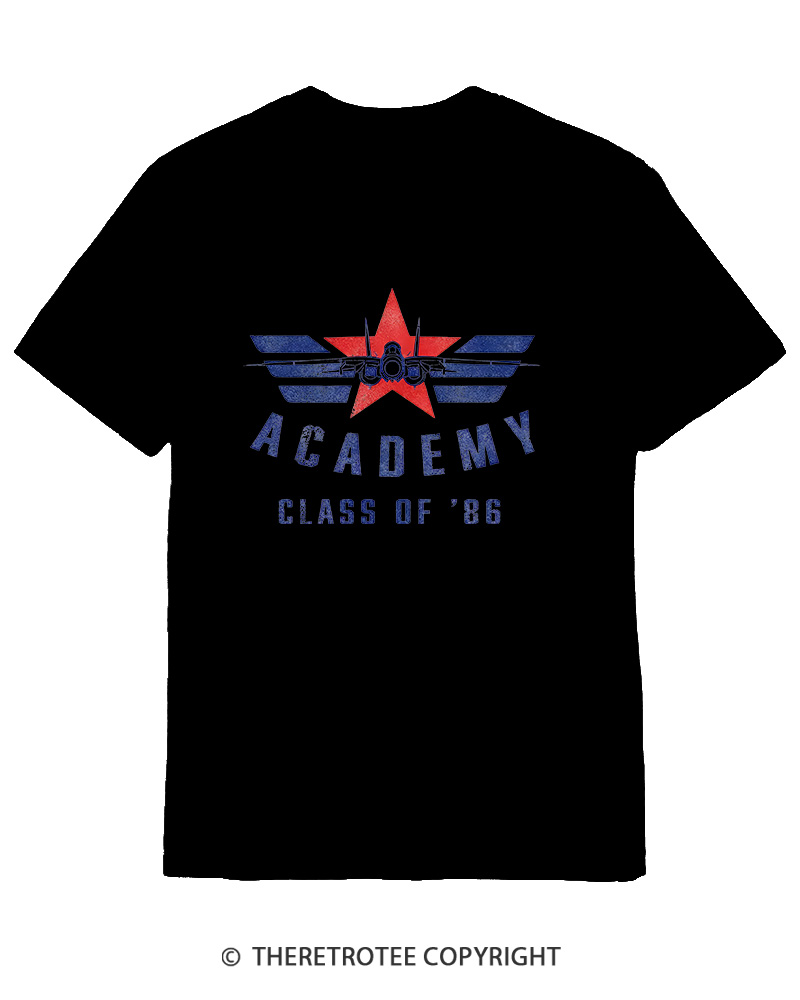 TheRetroTee Academy '86 1980s Cotton T-Shirt