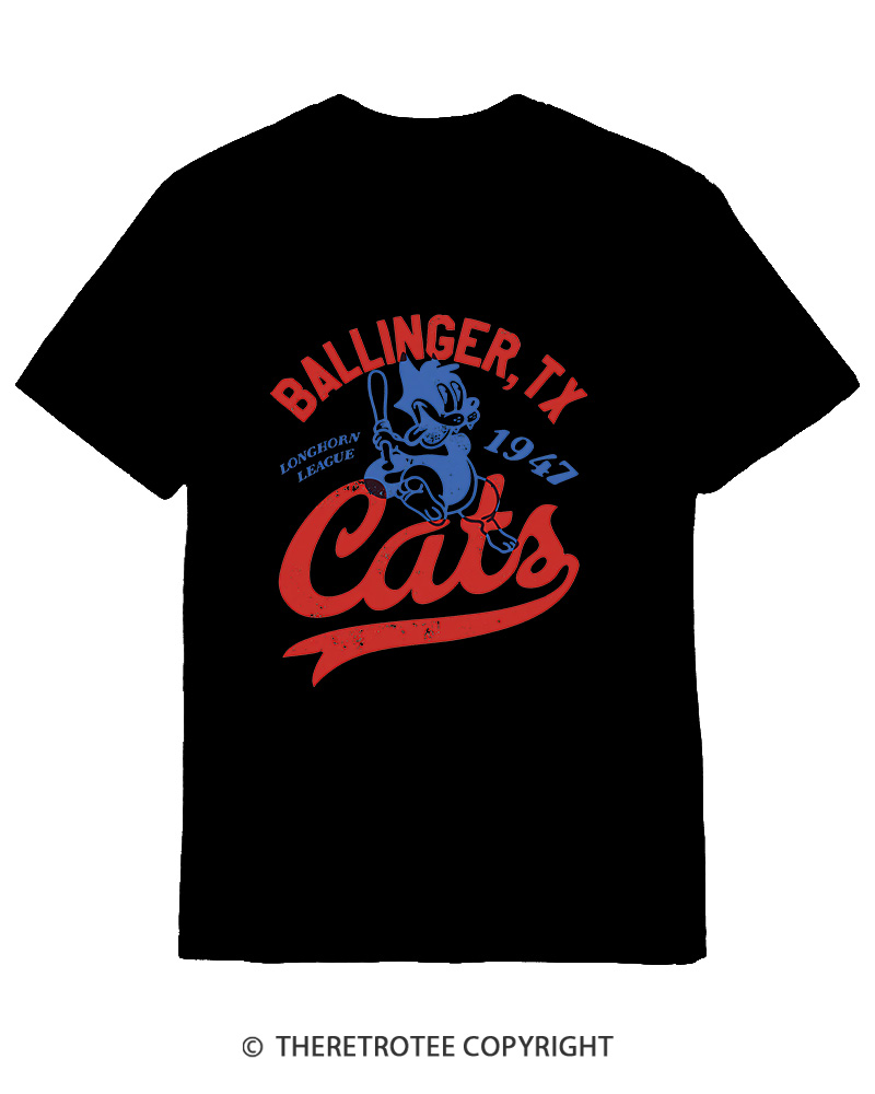 TheRetroTee Ballinger Cats 1947 Cotton T-Shirt