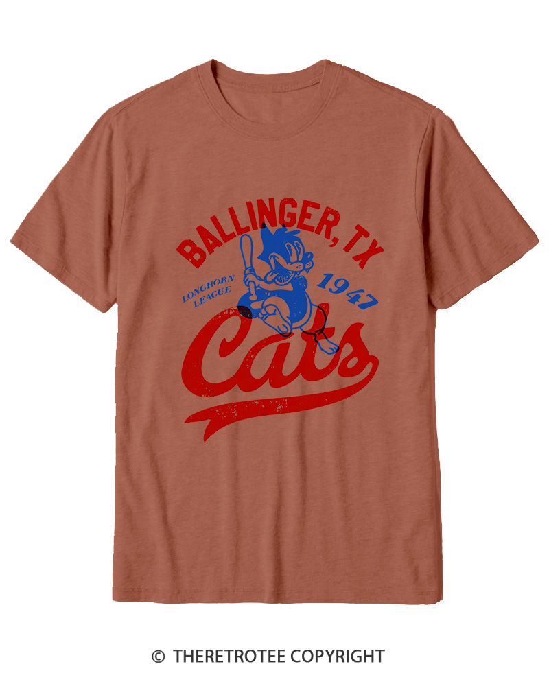 TheRetroTee Ballinger Cats 1947 Cotton T-Shirt