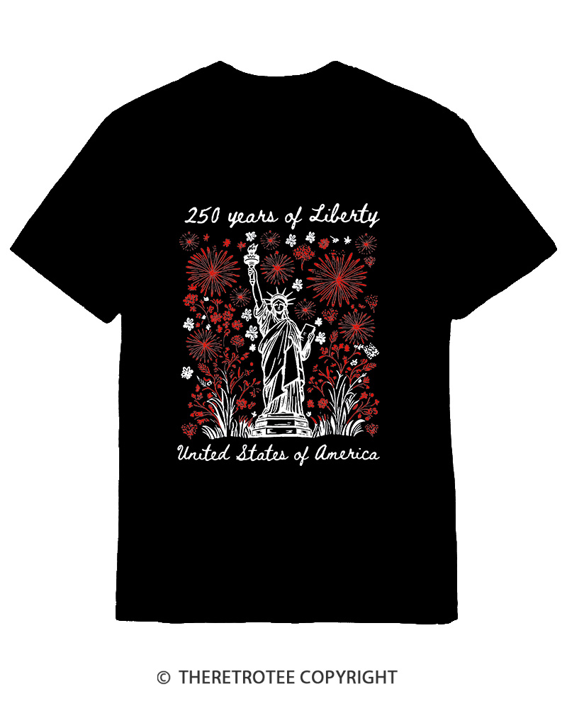 TheRetroTee 250 Years Of Liberty Cotton T-Shirt