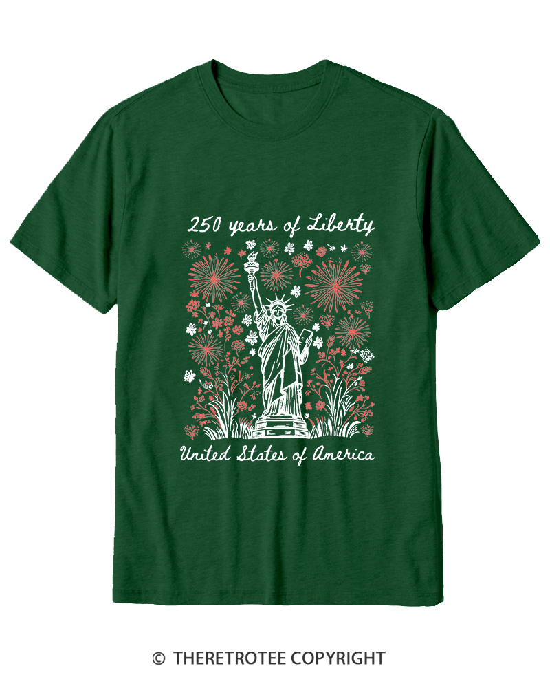 TheRetroTee 250 Years Of Liberty Cotton T-Shirt