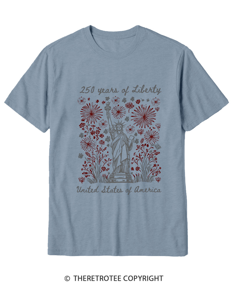 TheRetroTee 250 Years Of Liberty Cotton T-Shirt