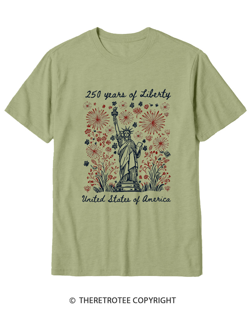 TheRetroTee 250 Years Of Liberty Cotton T-Shirt