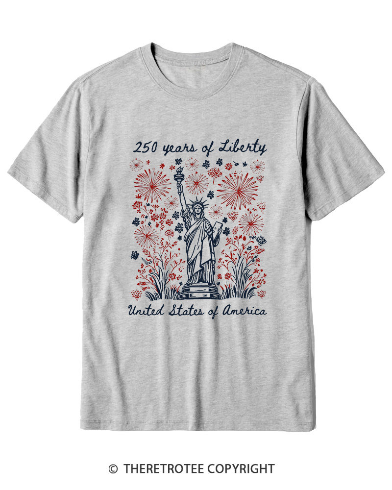 TheRetroTee 250 Years Of Liberty Cotton T-Shirt