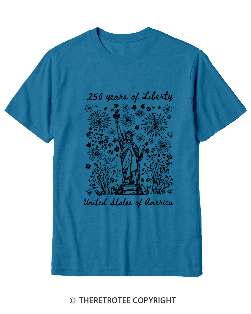 TheRetroTee 250 Years Of Liberty Cotton T-Shirt