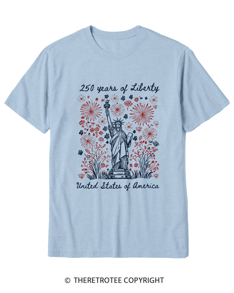 TheRetroTee 250 Years Of Liberty Cotton T-Shirt