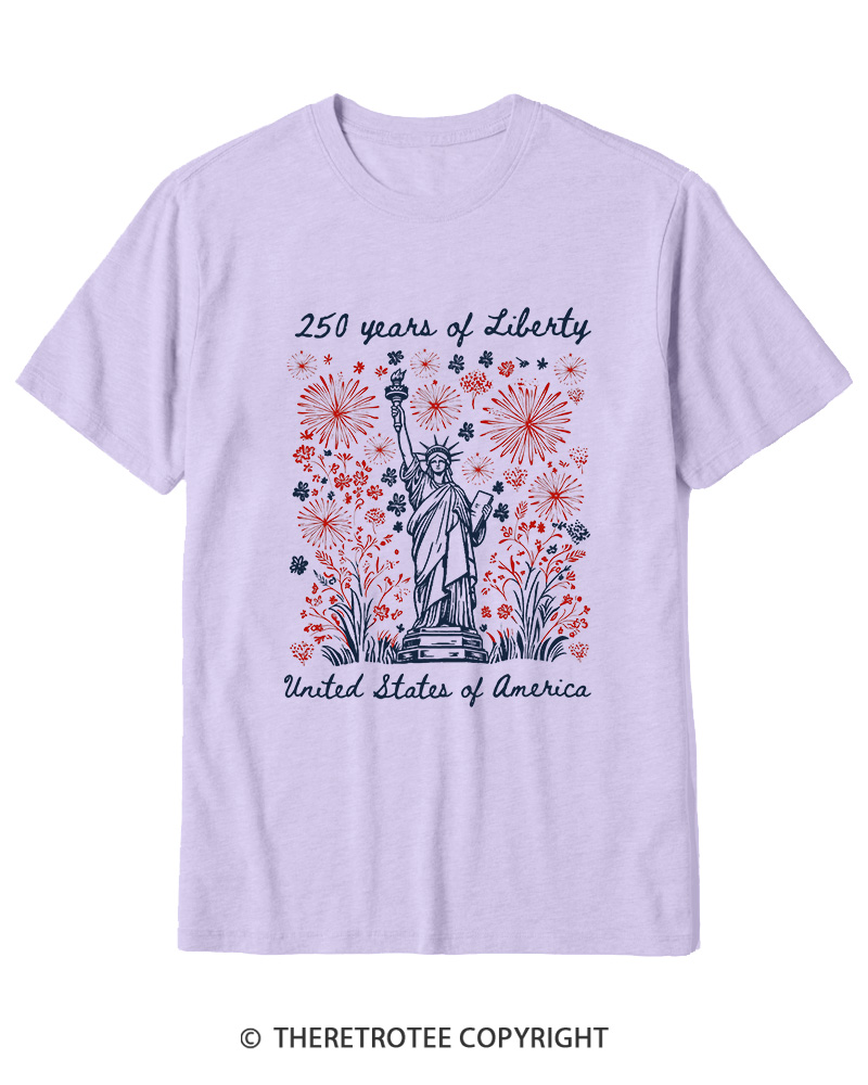 TheRetroTee 250 Years Of Liberty Cotton T-Shirt