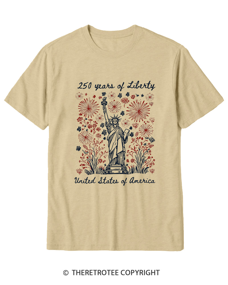 TheRetroTee 250 Years Of Liberty Cotton T-Shirt