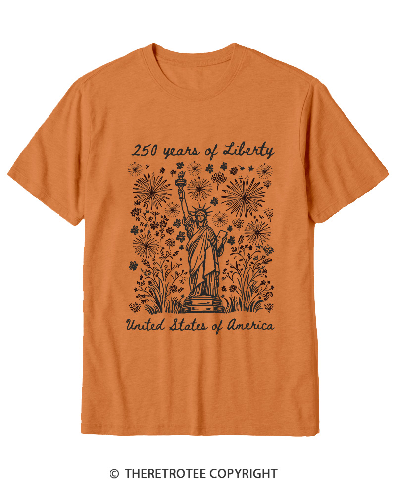TheRetroTee 250 Years Of Liberty Cotton T-Shirt