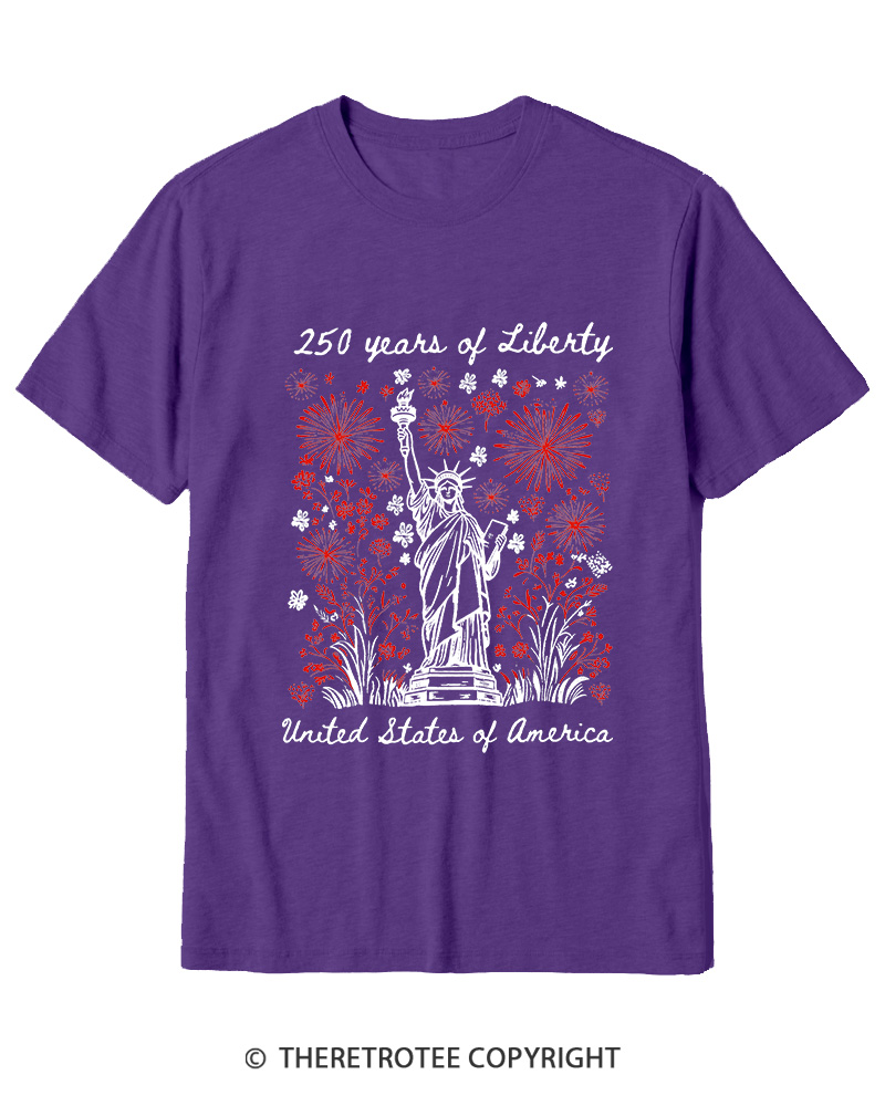 TheRetroTee 250 Years Of Liberty Cotton T-Shirt