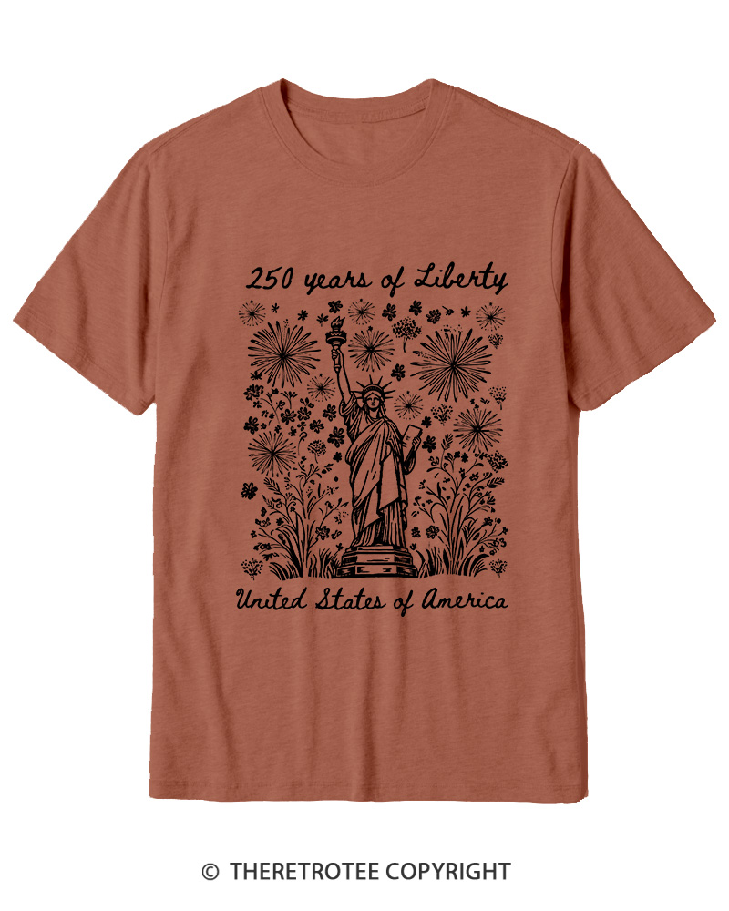 TheRetroTee 250 Years Of Liberty Cotton T-Shirt