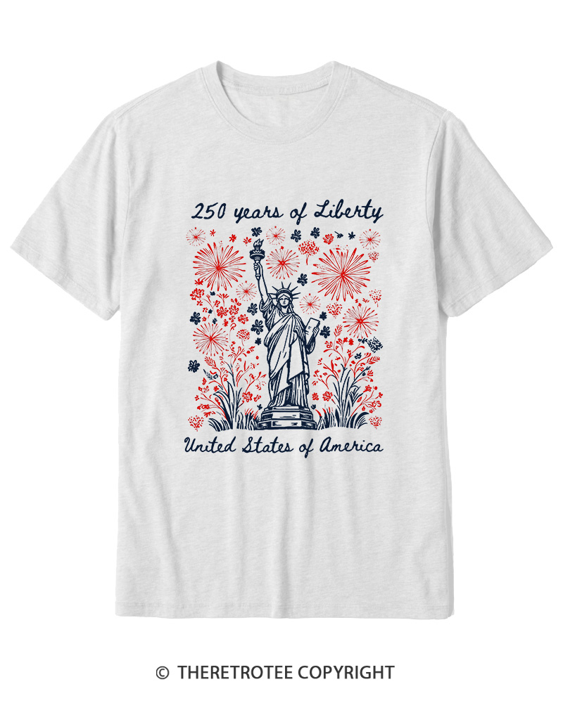 TheRetroTee 250 Years Of Liberty Cotton T-Shirt