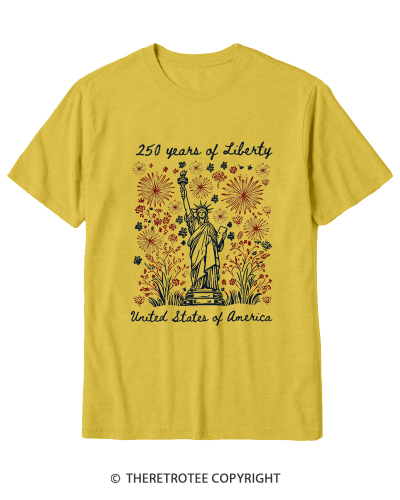TheRetroTee 250 Years Of Liberty Cotton T-Shirt