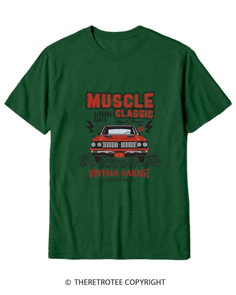 TheRetroTee Muscle Classic 1970s Cotton T-Shirt