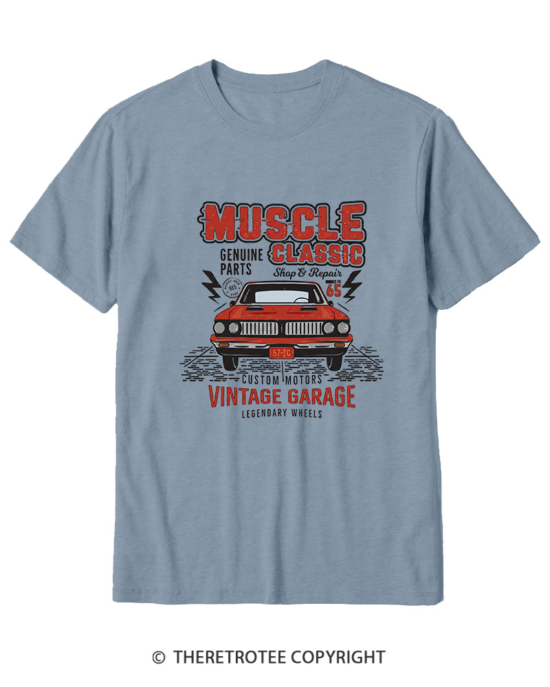 TheRetroTee Muscle Classic 1970s Cotton T-Shirt