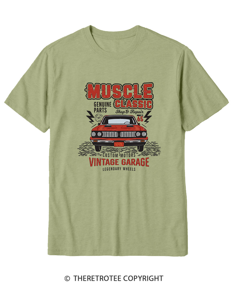 TheRetroTee Muscle Classic 1970s Cotton T-Shirt