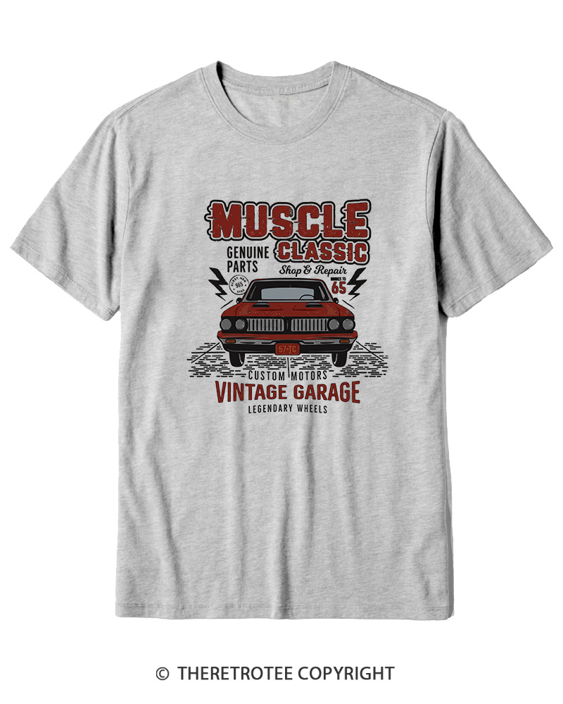 TheRetroTee Muscle Classic 1970s Cotton T-Shirt