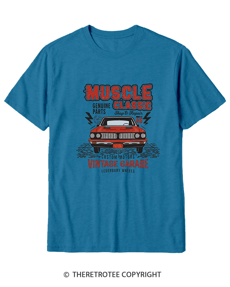 TheRetroTee Muscle Classic 1970s Cotton T-Shirt