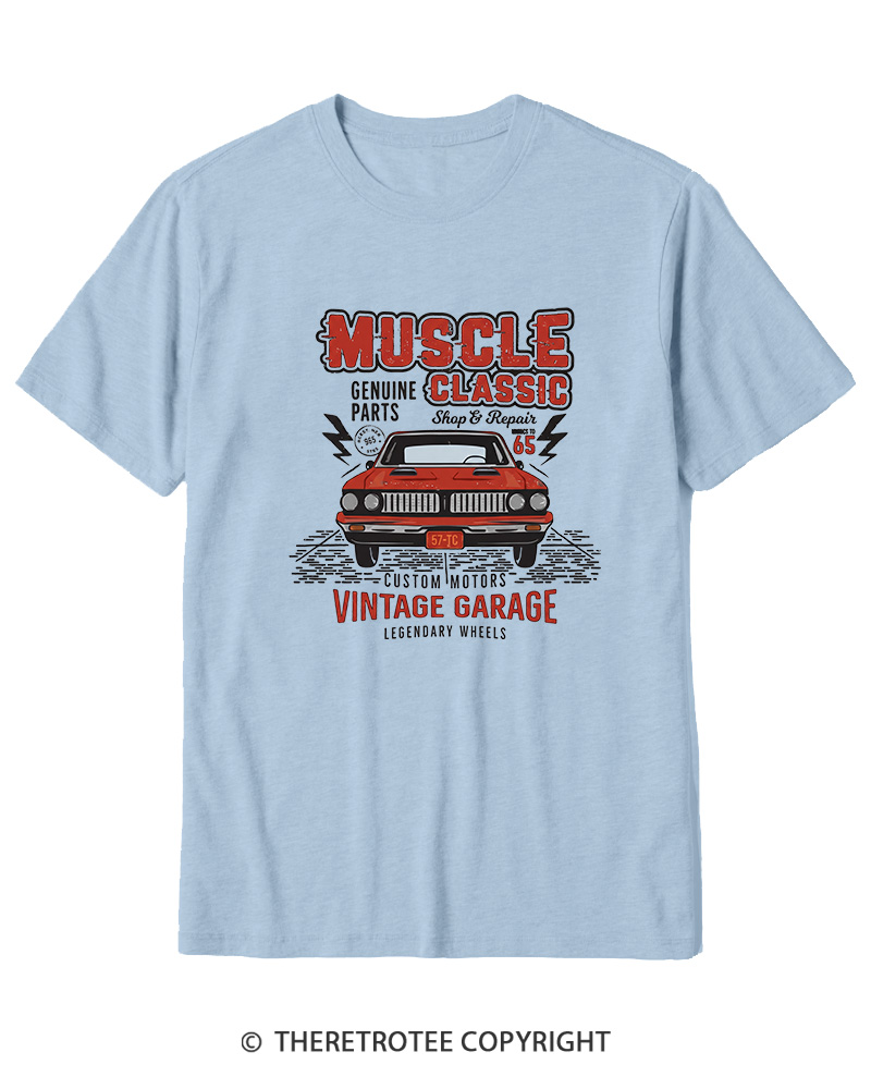 TheRetroTee Muscle Classic 1970s Cotton T-Shirt
