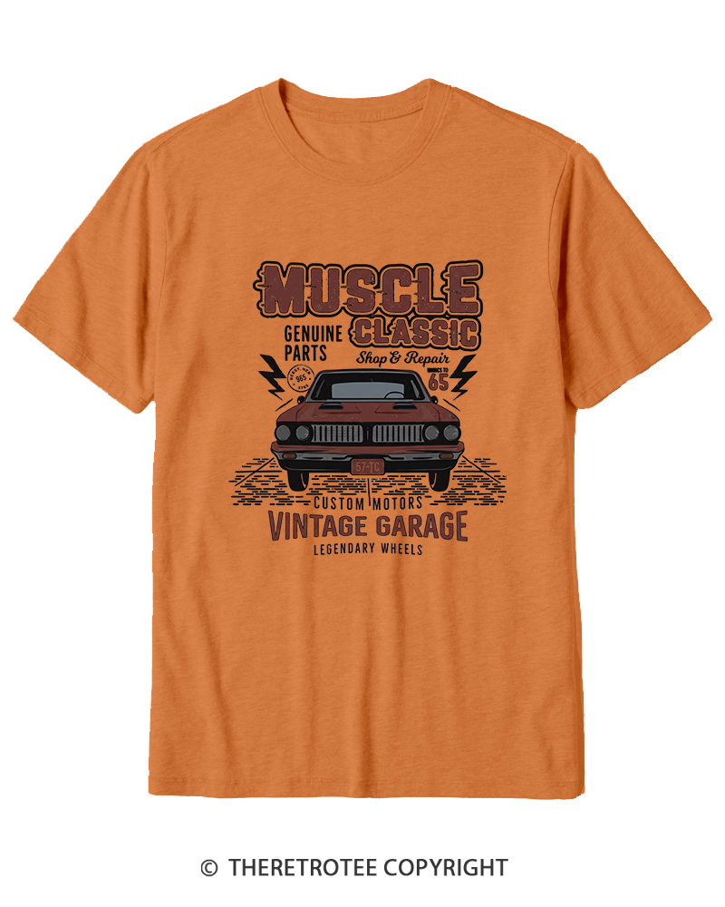 TheRetroTee Muscle Classic 1970s Cotton T-Shirt