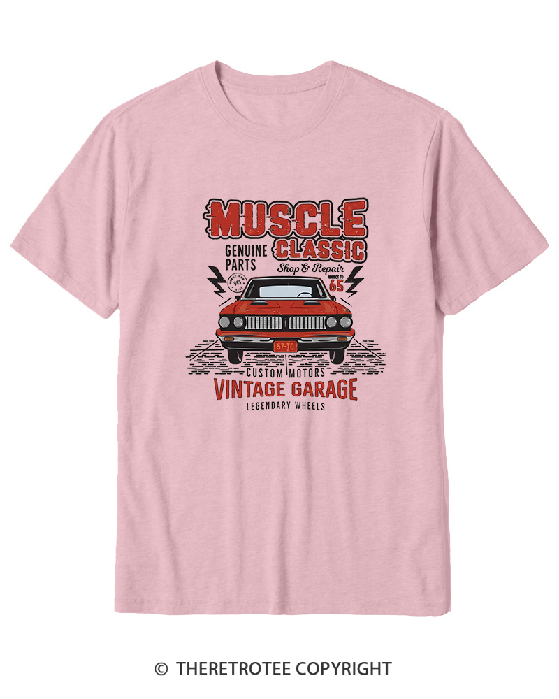 TheRetroTee Muscle Classic 1970s Cotton T-Shirt