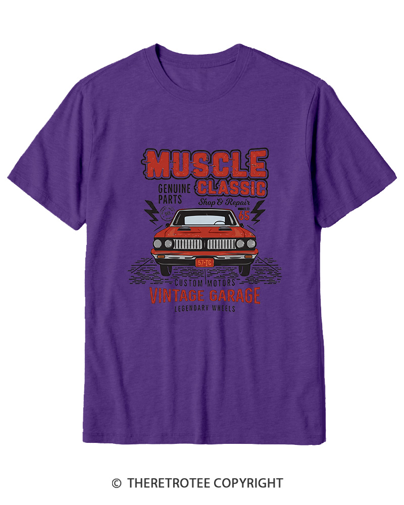 TheRetroTee Muscle Classic 1970s Cotton T-Shirt